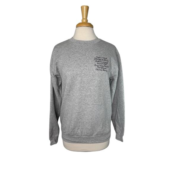READ RECEIPTS Supreme Court “People I Would Interrupt” Gray Sweatshirt Small - Picture 2 of 12